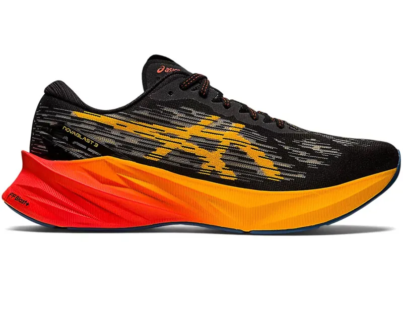 Asics Men's NOVABLAST 3 Black/Amber UK 8.5